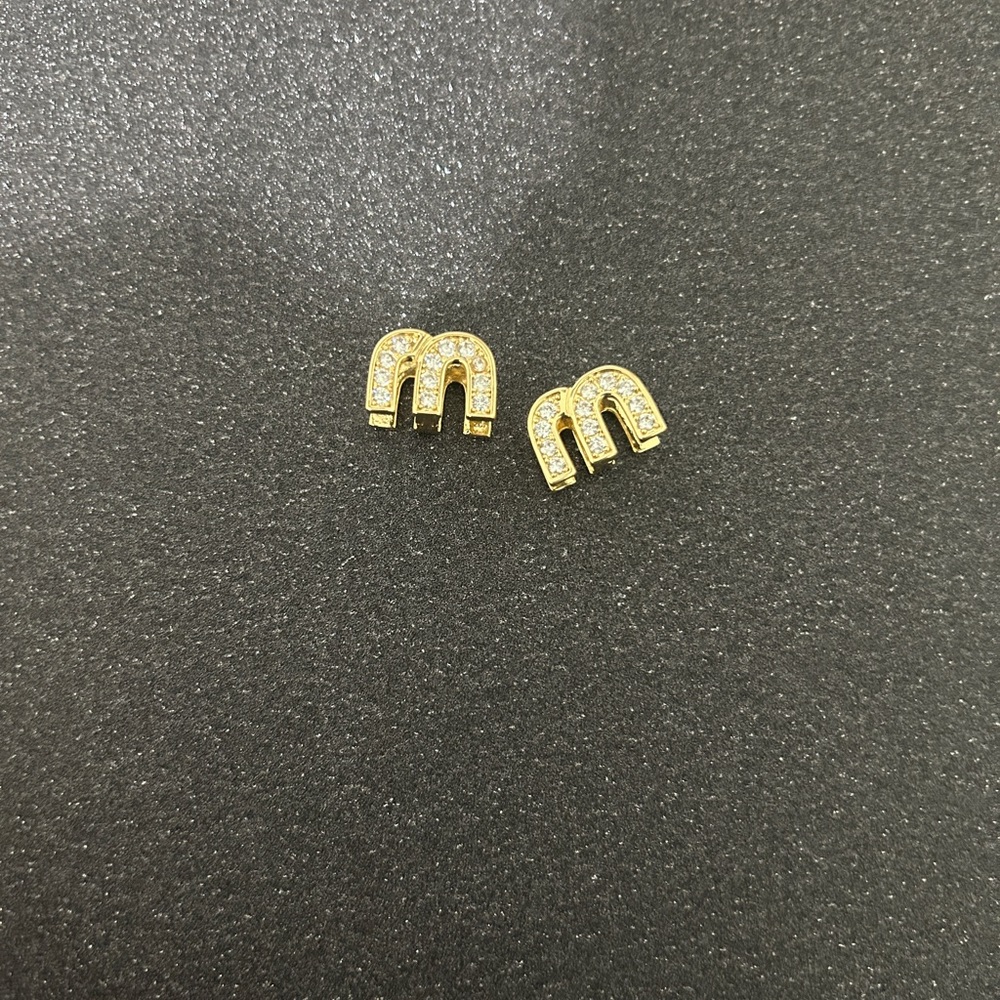 Miu Miu Gold and Silver Earrings